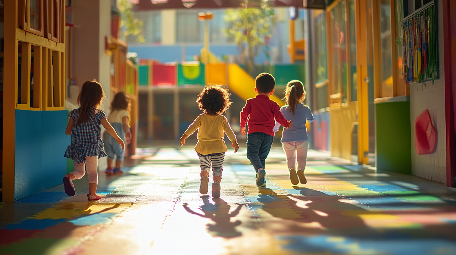 Kinderen spelen binnen